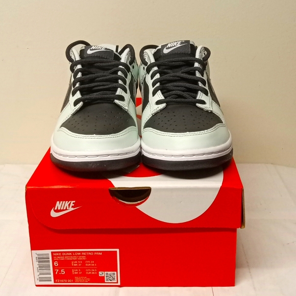 Nike Dunk Low Retro PRM/Dark Smoke Grey-White-Barely Green/6Y=7.5W /FZ1670-001 - Picture 3 of 15